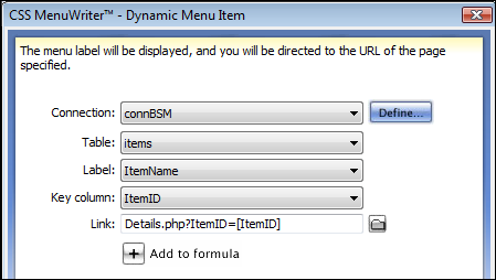 Dynamic Menu