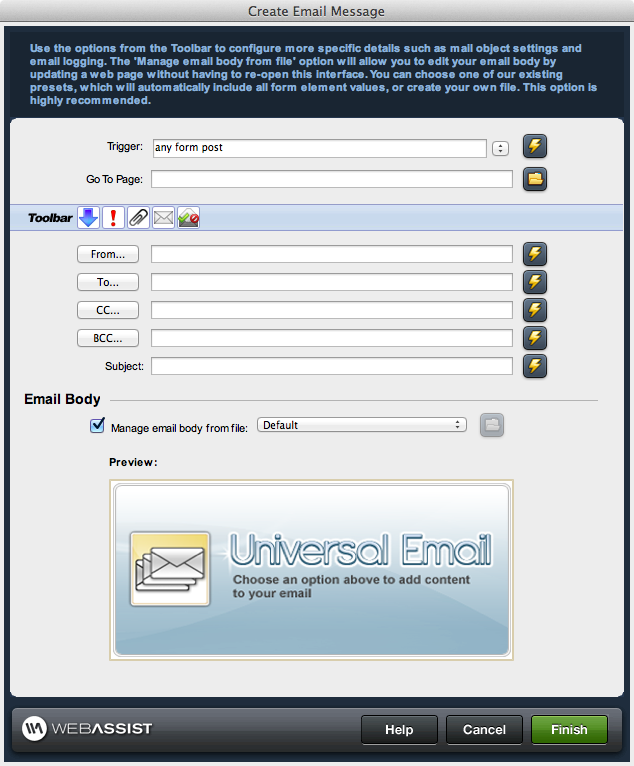 Universal Email Quick Insert